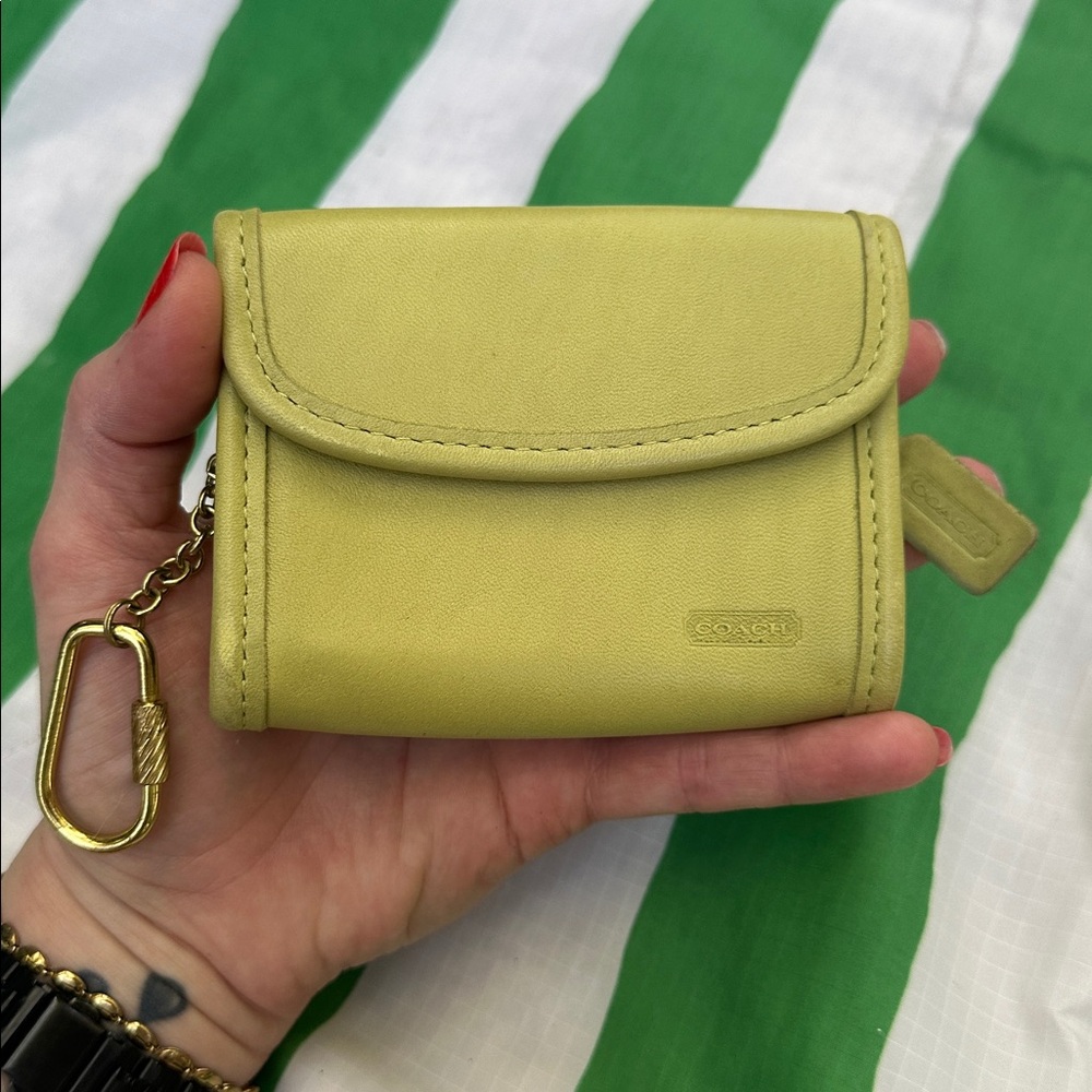 Vintage Coach 7219 kiwi Multifunction Purse Wallet